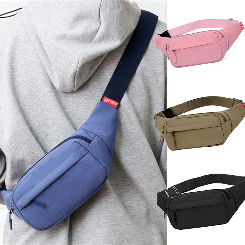 Riñonera para hombre y mujer, bolso informal grande con cinturón para teléfono, bandolera de hombro, bolso de pecho, bolso de plátano a la cadera