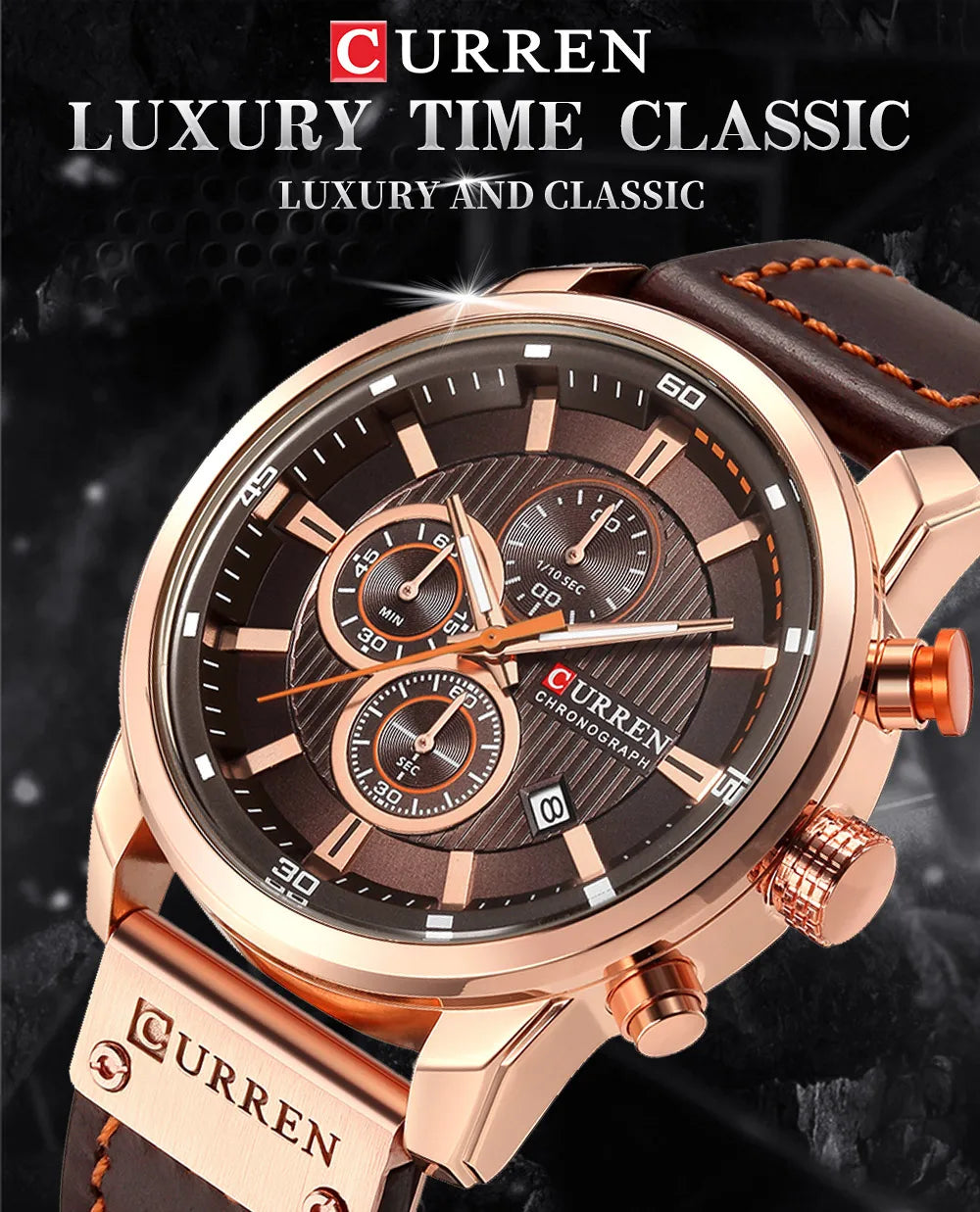 Relojes CURREN de cuarzo con fecha a la moda para hombre, relojes de marca superior de lujo para hombre, cronógrafo deportivo, reloj de pulsera para hombre, reloj Hodinky Masculino