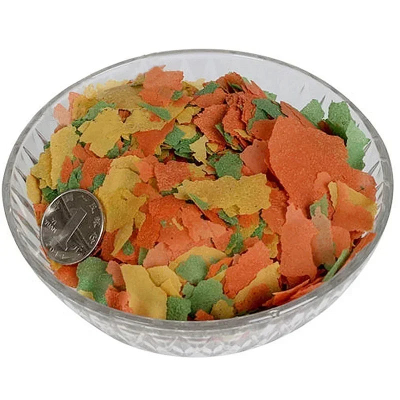 100 g/packPequeño alimento para peces ornamentales tropicales, acuario, pescado, rebanada fina, alimentación para peces, crecimiento de plántulas, comida, herramientas de pesca familiares