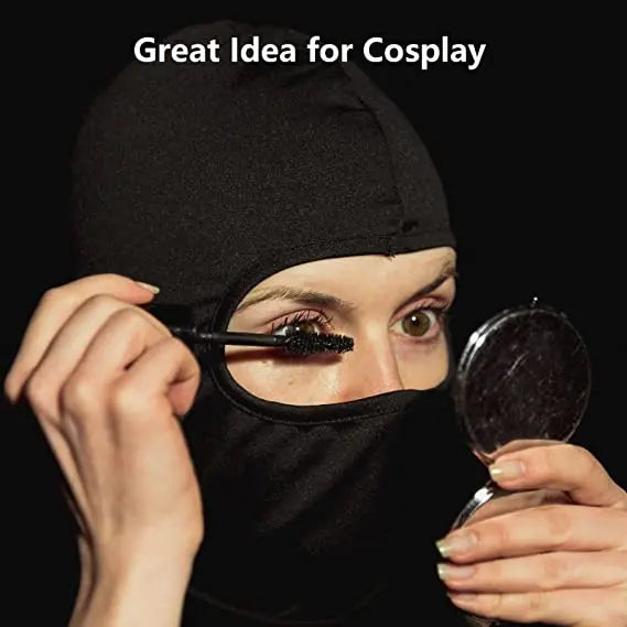 Máscara de esquí para hombres, máscara facial completa, pasamontañas, máscaras de esquí negras, cubierta protectora para la cabeza de polaina para el cuello para motocicletas