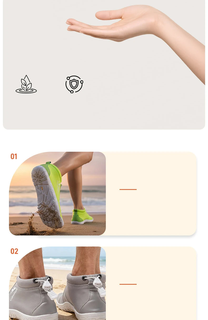 Zapatos de Neopreno de Cinco Dedos, Zapatillas de Agua Descalzas para Buceo, Voleibol de Playa y Caminatas en Arrecifes Costeros