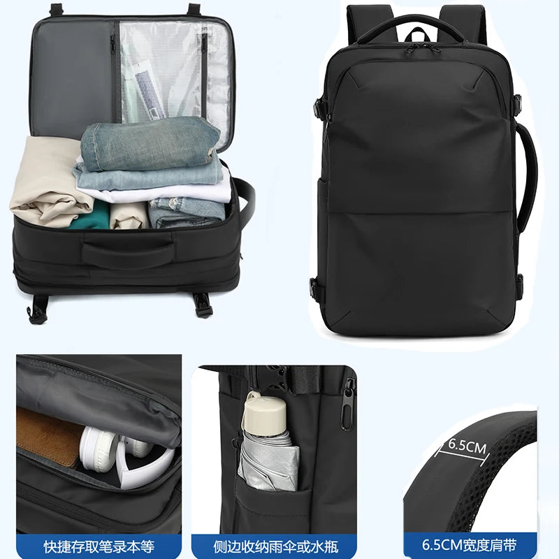 Mochila para hombre, bolsa de viaje multifuncional, compresión al vacío, impermeable, para viajes de negocios, nueva mochila para parejas