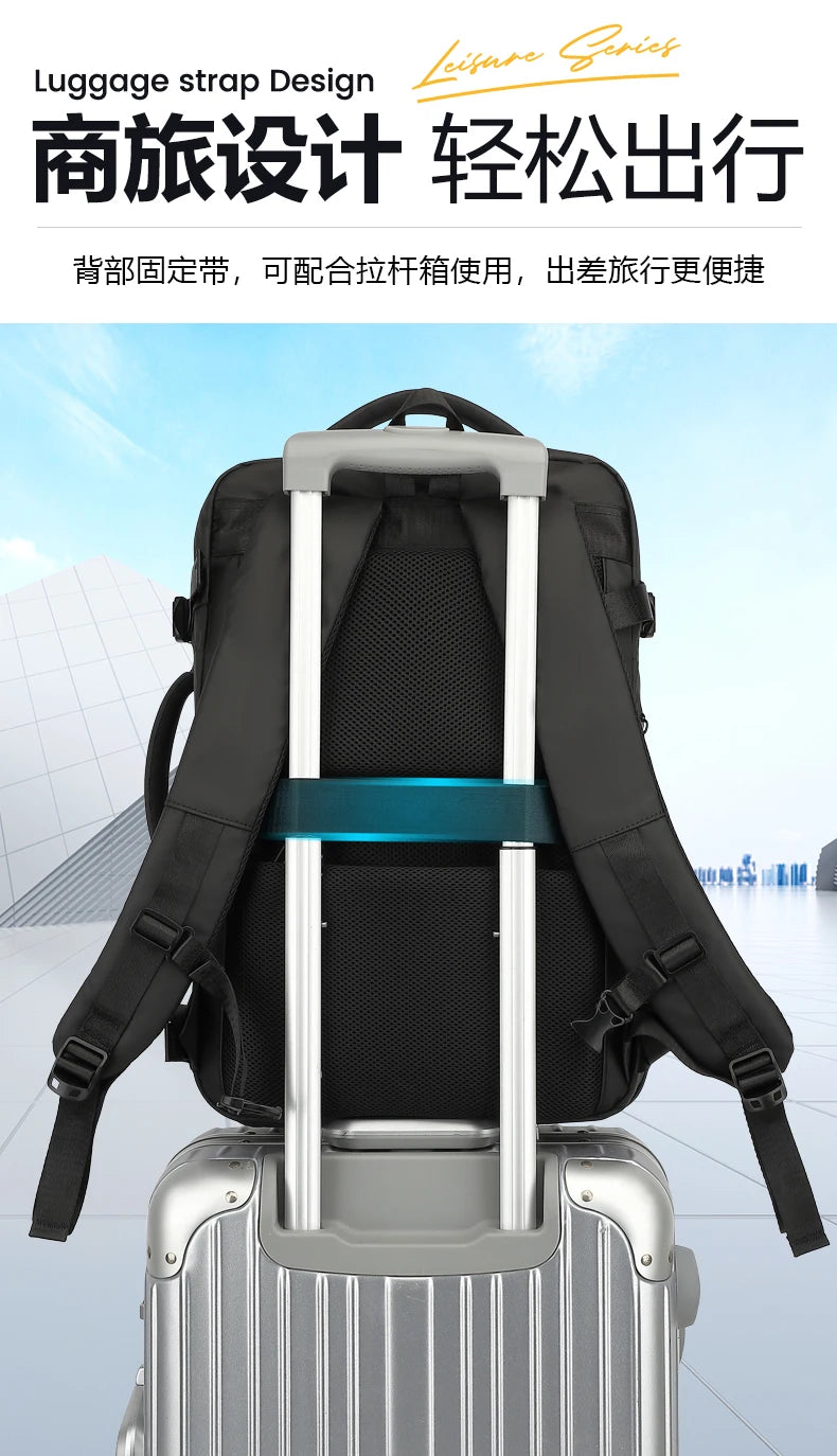 Mochila para hombre, bolsa de viaje multifuncional, compresión al vacío, impermeable, para viajes de negocios, nueva mochila para parejas