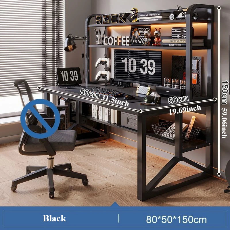 Escritorio para ordenador de oficina, escritorio para ordenador, escritorio para juegos, mesa resistente para jugadores en casa, patas de Metal, mesas para dormitorio para estudiantes, escritorio para ordenador portátil