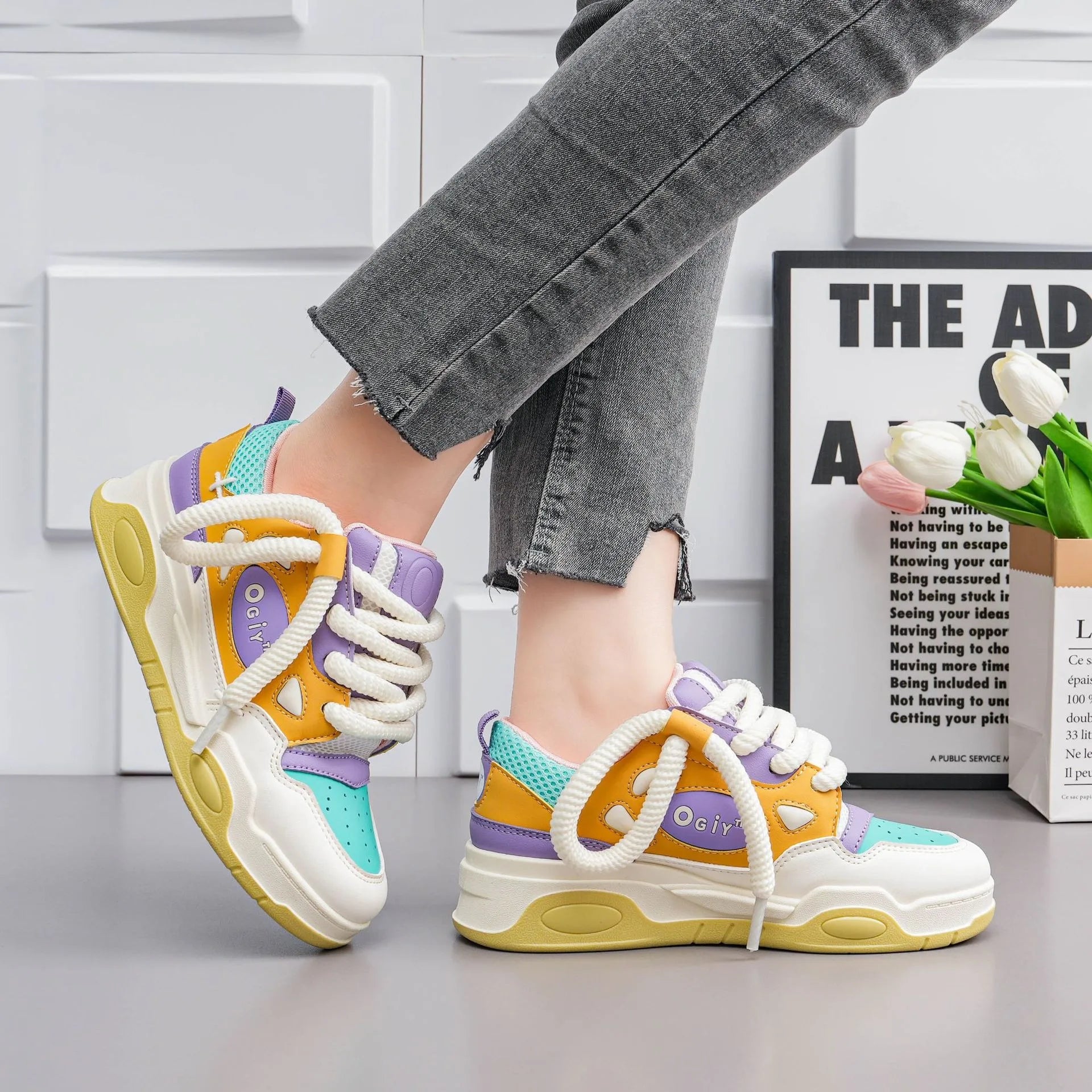 Zapatillas de deporte gruesas para hombre, zapatos de suela suave para correr, informales, de cuero de microfibra, transpirables, con plataforma aumentada de altura