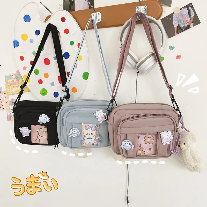 Nuevo Bolso Kawaii para niñas, novedad de 2024, Bolso transparente JK, Bolso cruzado pequeño para mujeres, bolsos y Bolsos de hombro, Bolso Itabag
