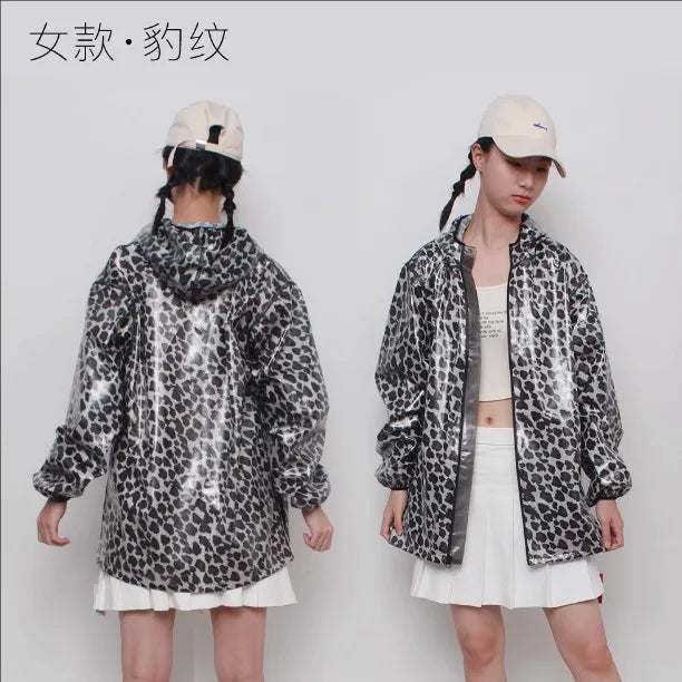 Chaqueta de TPU de talla grande para hombre y mujer, abrigo superior impermeable de manga larga con capucha y cremallera, impermeable para deportes al aire libre