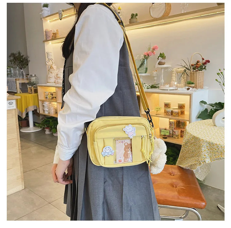 Nuevo Bolso Kawaii para niñas, novedad de 2024, Bolso transparente JK, Bolso cruzado pequeño para mujeres, bolsos y Bolsos de hombro, Bolso Itabag