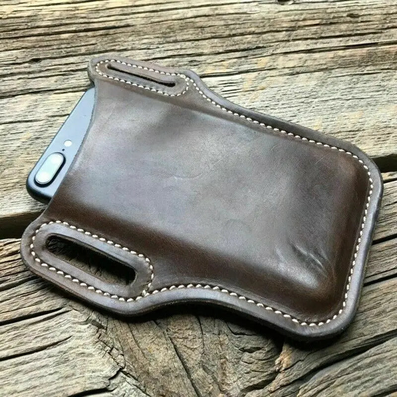Funda de teléfono para hombre, funda con lazo para teléfono móvil, cinturón, riñonera, accesorios, monedero de cuero, billetera para teléfono, bolsa para correr, bolsas de viaje para acampar