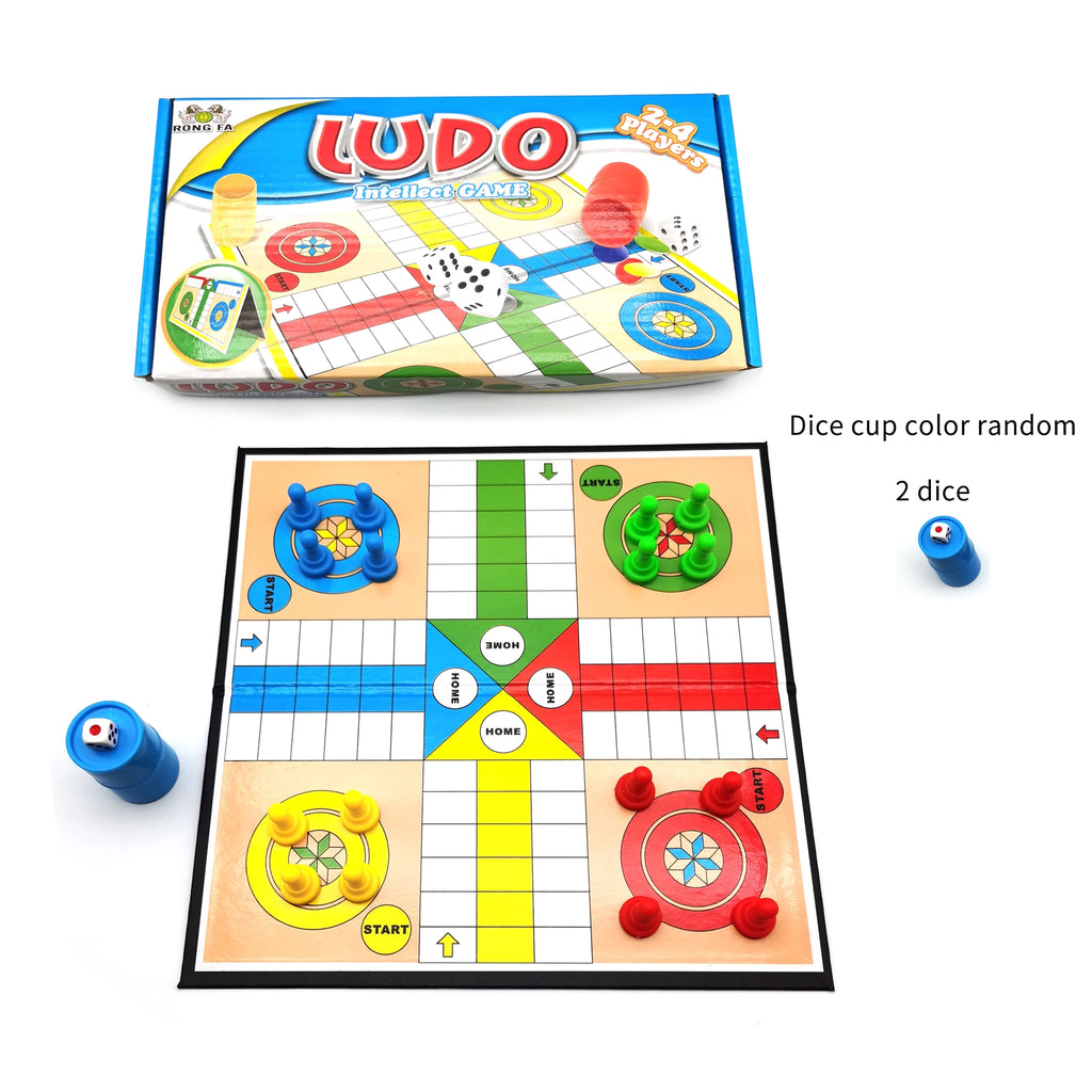 LUDO, juego de estrategia, juego plegable portátil, juegos de mesa, regalo, ideal para viajar, juegos clásicos, tablero de ajedrez