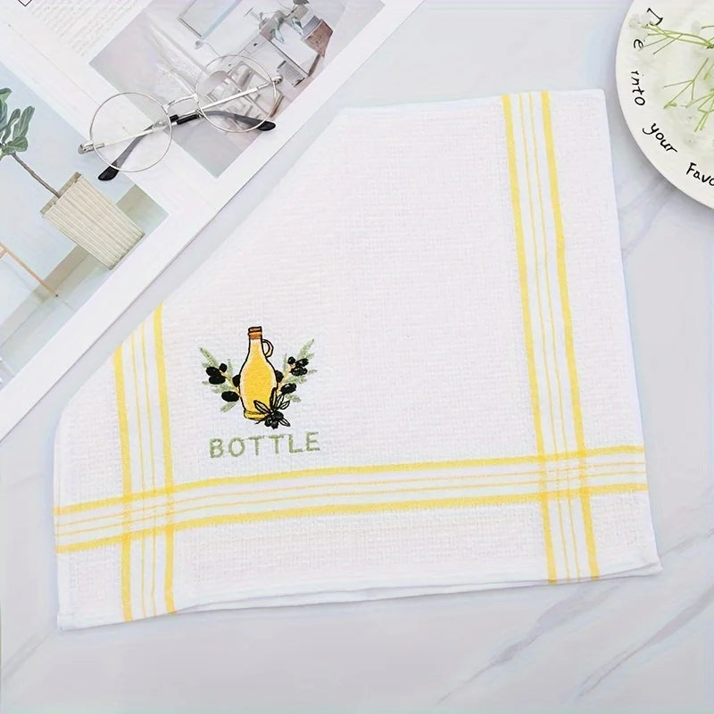 Paquete de 4 paños de cocina grandes, paños de cocina de algodón absorbentes y ultrasuaves, toallas de té/bar de colores brillantes, para lavar y secar platos y artículos para el hogar