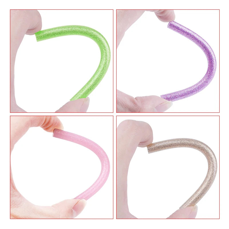 10 Uds. De barras de pegamento termofusible coloridas para pistola de pegamento eléctrica, palo de cera con purpurina adhesiva de 7mm, herramienta de reparación DIY para manualidades en el hogar