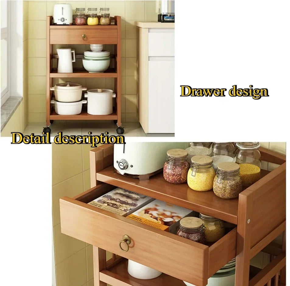 Estante de almacenamiento de pie, estante de almacenamiento móvil, carrito de mano portátil, organizador de aperitivos, gabinete, estante para olla caliente, estantes para verduras de cocina