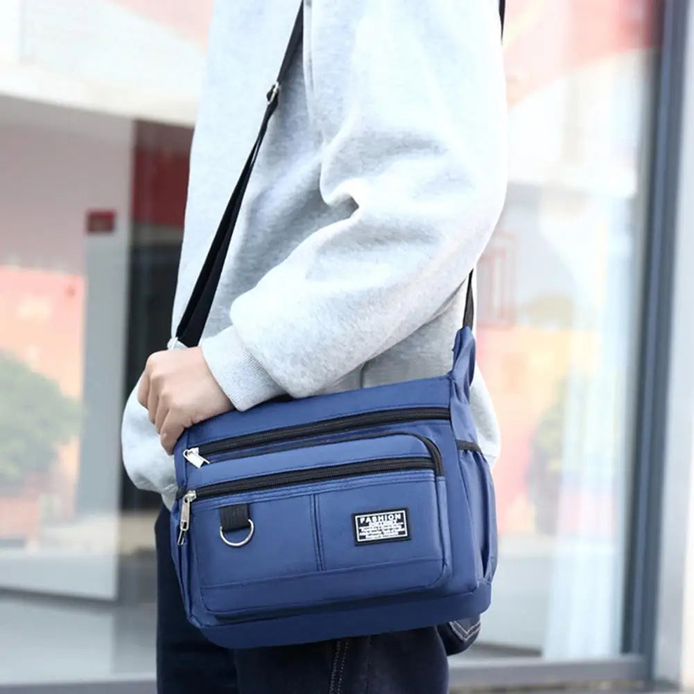 Bolso de mensajero para hombre, bolso cruzado para hombre, bolsos de un solo hombro, bolsa de almacenamiento de gran capacidad, bolsos cruzados de negocios con múltiples bolsillos