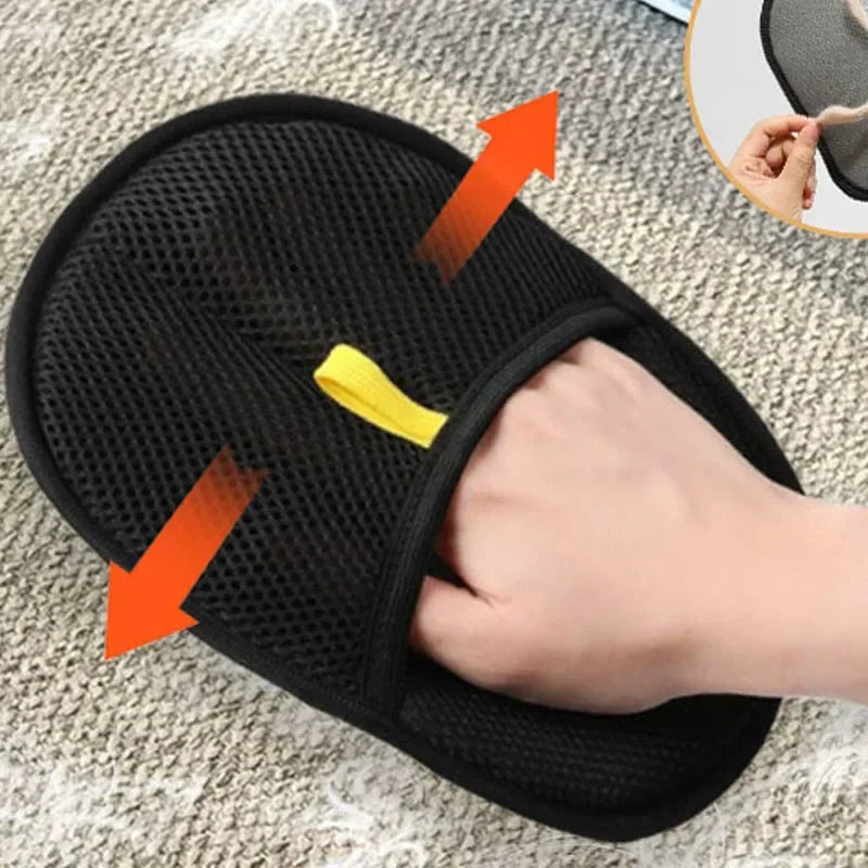 Cepillo removedor de pelo para mascotas, guantes para quitar el pelo de gatito, cepillo para quitar el pelo, guante para perros y gatos, limpieza del pelo de piel de doble cara para alfombra