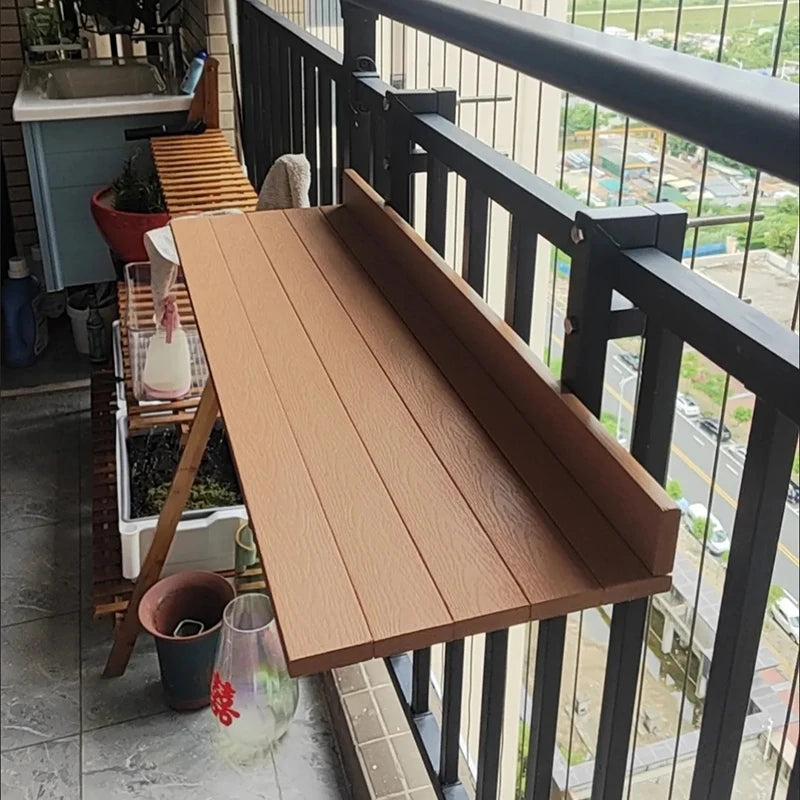Escritorio plegable portátil, mesas de balcón, barandilla colgante multifuncional, muebles de diseño para el hogar pequeños, modernos y sencillos, impermeables