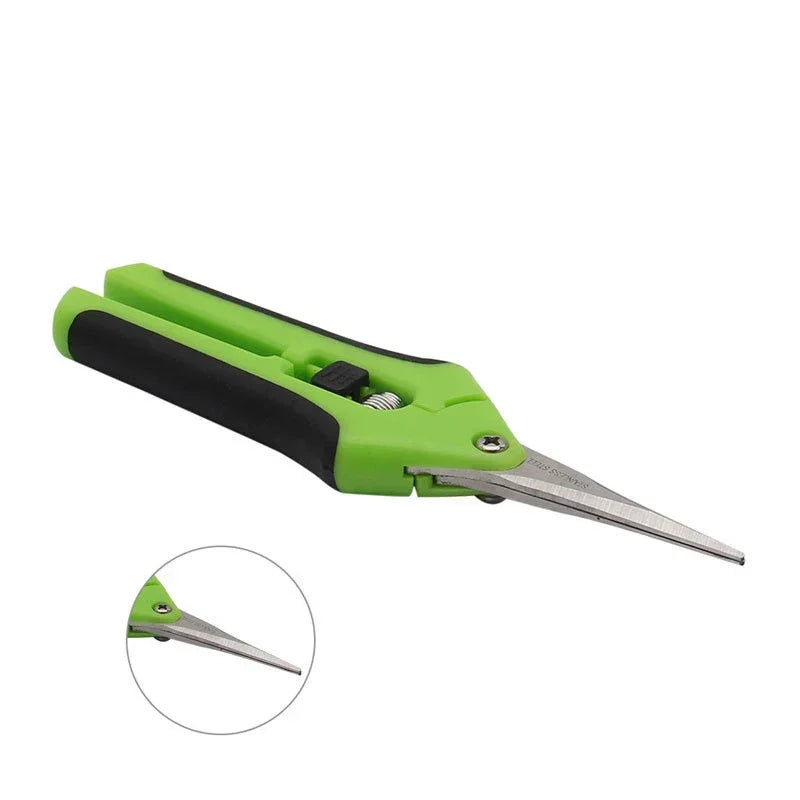 Tijeras de jardín para plantas en maceta, podadora de bonsái, tijeras de podar de flores para jardinería, recolector de frutas, huerto de granja disponible de acero inoxidable