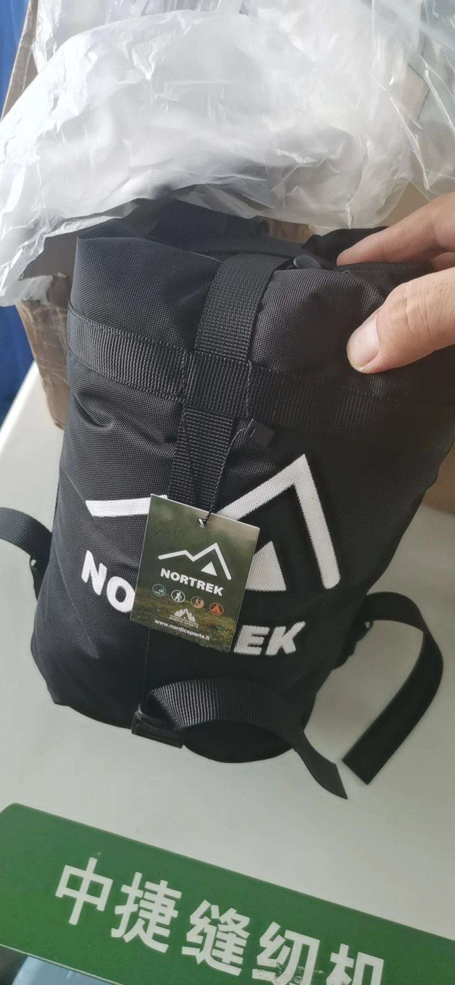 WOQI Hamaca plegable grande con flecos de macramé brasileño doble para acampar con soporte y bolsa de transporte