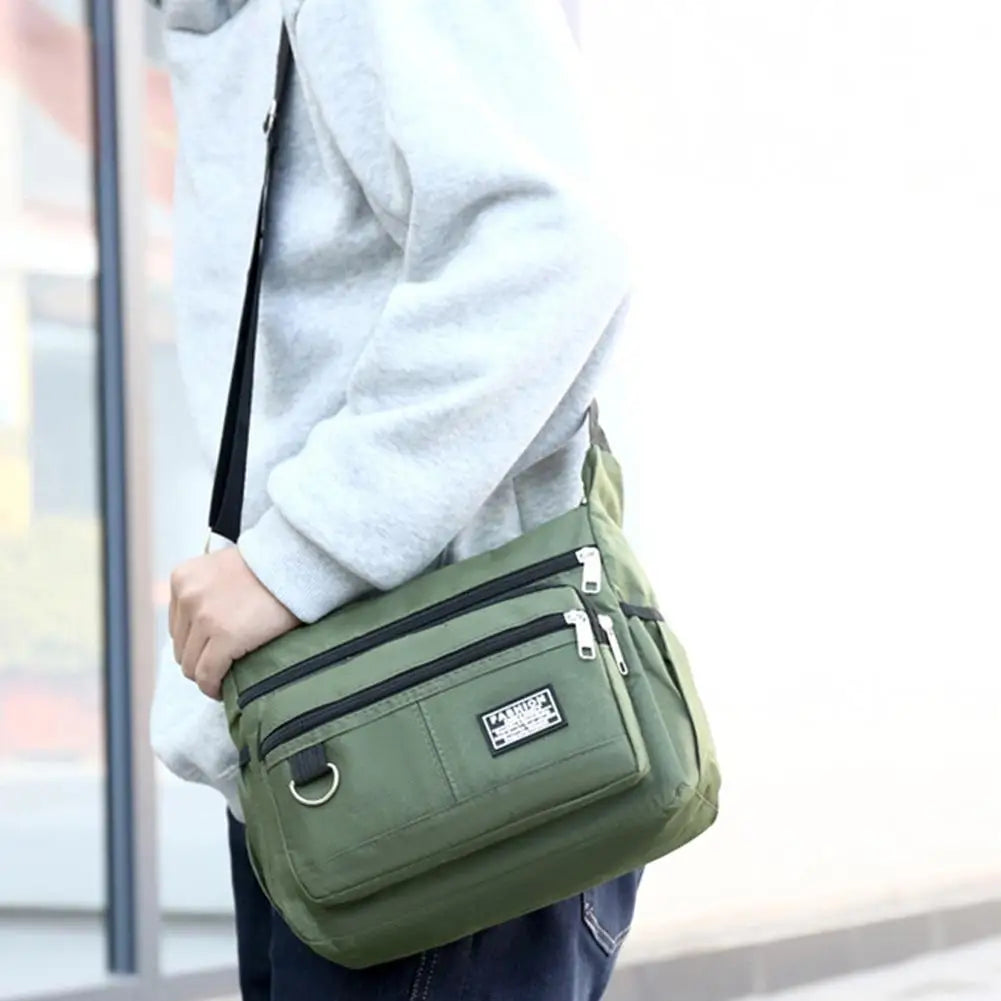 Bolso cruzado para hombre, bolsos de un solo hombro, bolsa de almacenamiento con múltiples bolsillos de gran capacidad, bolso de moda, bolsos cruzados de negocios