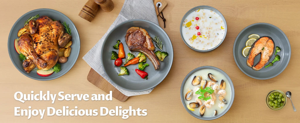 Batería de cocina de inducción Bezia con revestimiento cerámico saludable, ollas y sartenes antiadherentes, juego de 13 piezas con asas desmontables