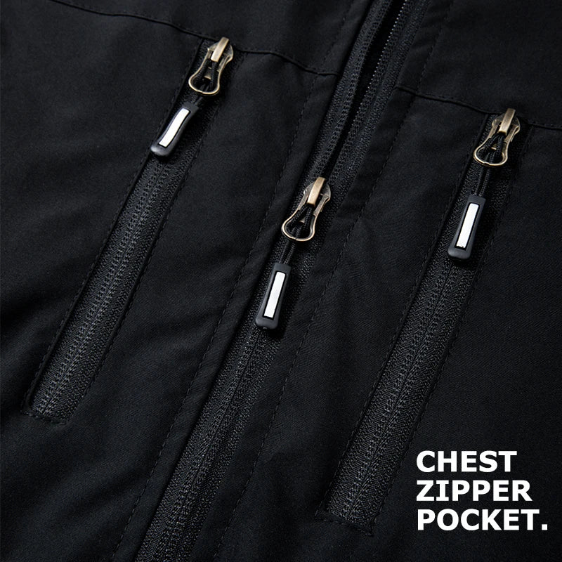 Chaleco Softshell ligero para hombre con bolsillos con cremallera, chaqueta sin mangas a prueba de viento para senderismo, Golf, prendas de vestir al aire libre, cortavientos