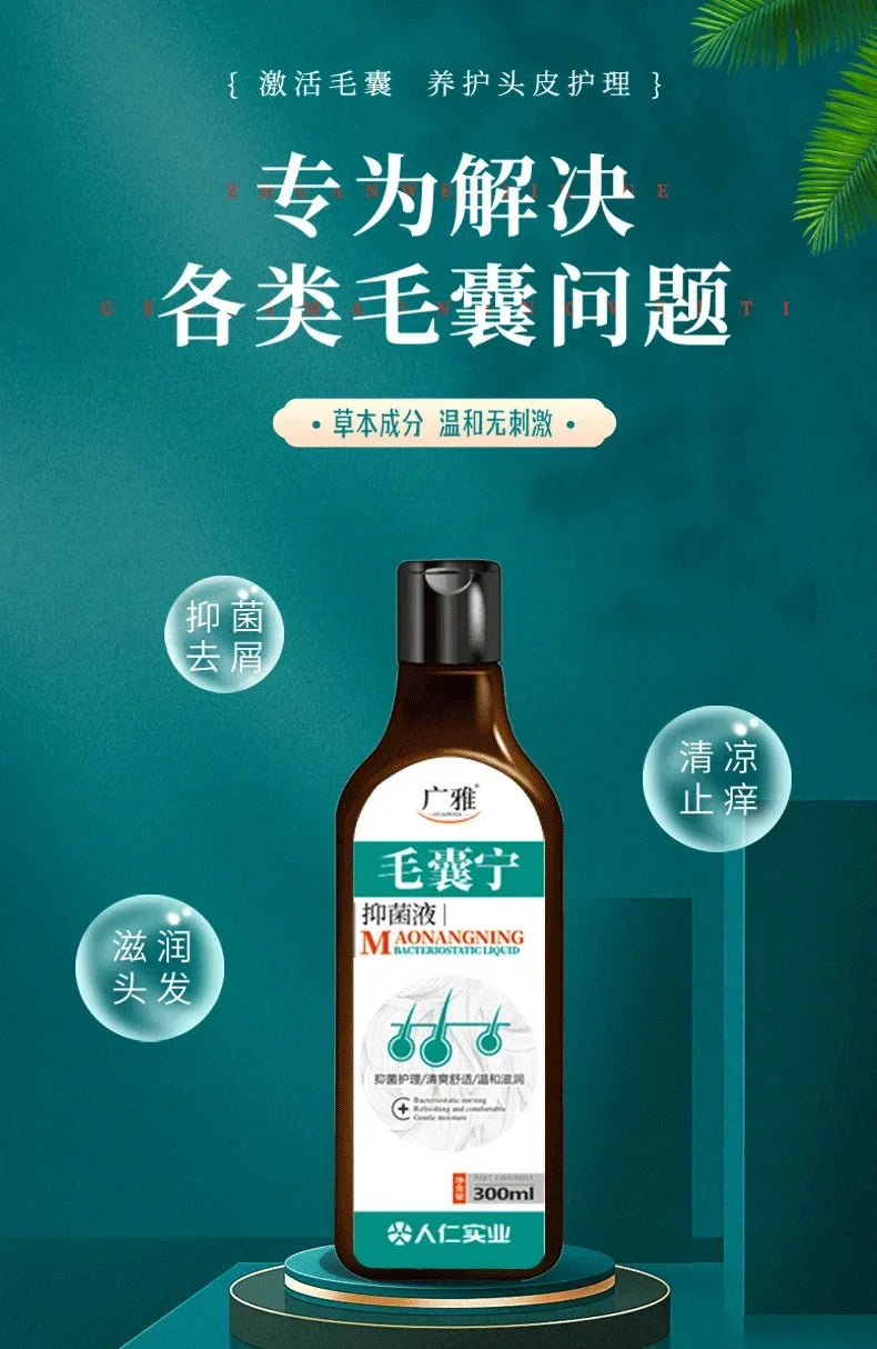 Champú anticaspa y antipicazón, cuidado del cabello a base de hierbas chinas, foliculitis de ácaros, champú seco para el cuero cabelludo seborreico, шампунь для
