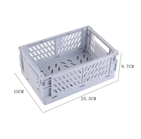 Caja de almacenamiento plegable de plástico, caja plegable, cesta apilable, joyería, juguetes, cajas para caja de almacenamiento, organizador portátil