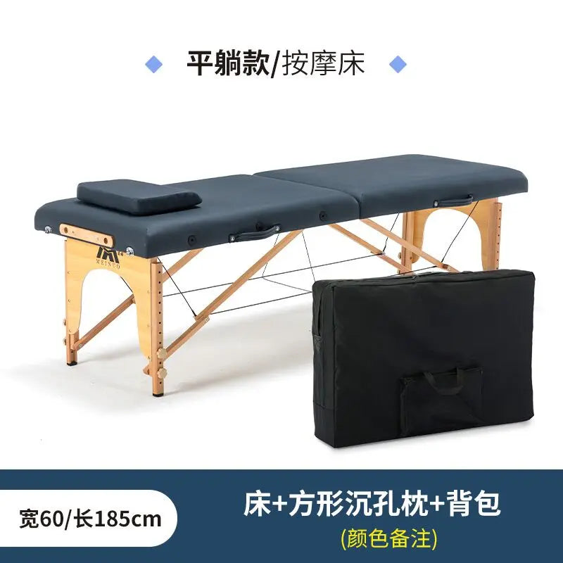 Mesas De Masaje plegables para Spa, tatuaje, pedicura, cuidado De la salud, masaje De madera De haya, comodidad, cojín suave, muebles, Mesa De Masaje MH
