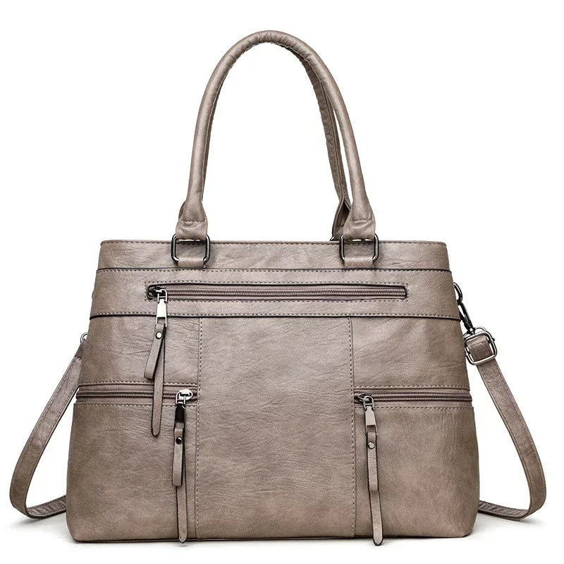 Bolso elegante para mujer, bolsos con asa superior de cuero de alta calidad, bolso de hombro tipo bandolera para mujer, bolso informal grande 2025