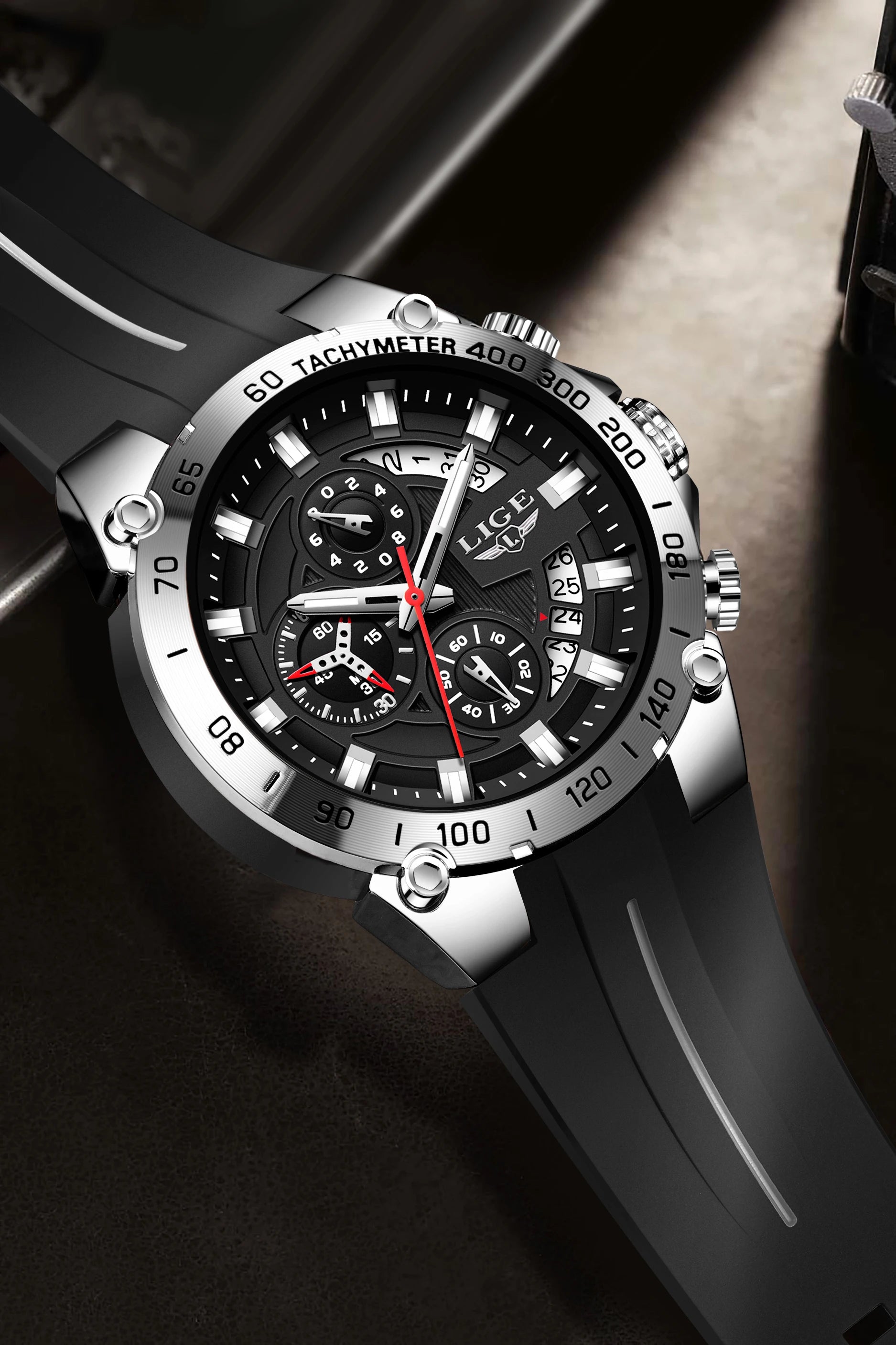 Relojes de Moda LIGE, Relojes de Pulsera Masculinos de Moda con Cronógrafo, Fecha Luminosa e Impermeable, Reloj de Hombre, Relogio Masculino