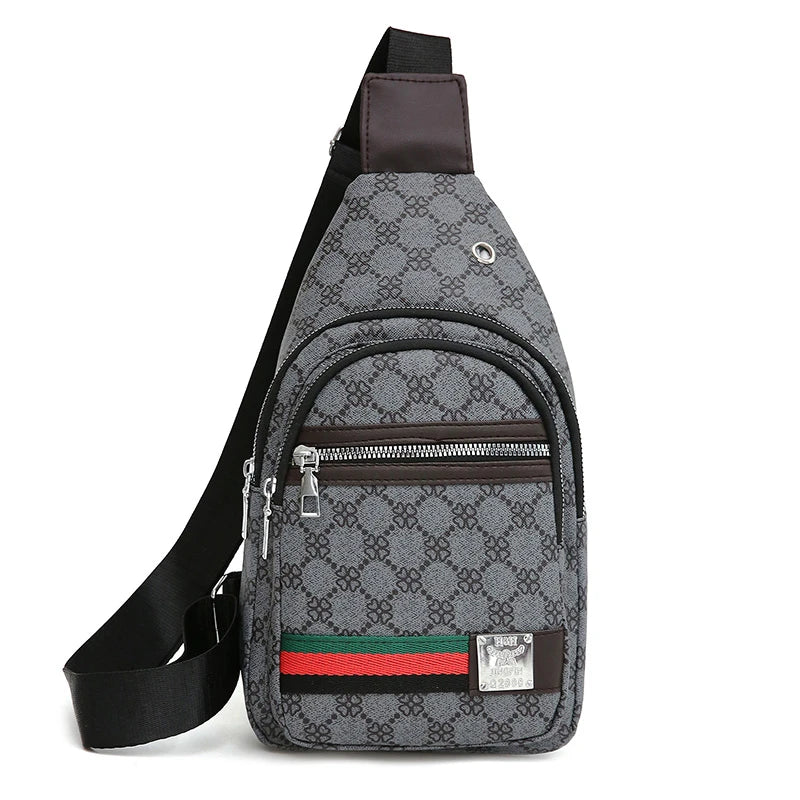 Bolso Mensajero Multifuncional para Hombre, Bolso de Hombro, Bolso Casual Cruzado con Orificio para Auriculares