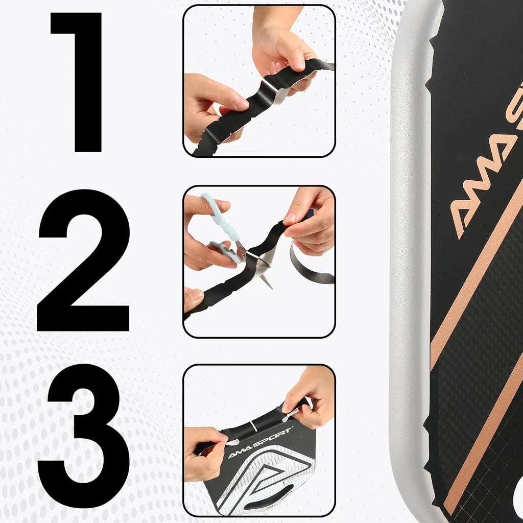 AMASPORT Cinta de protección de paleta de Pickleball 20 mm/23 mm/26 mm para cinta Euard de borde de Pickleball azul marino de 13 mm/16 mm/19 mm