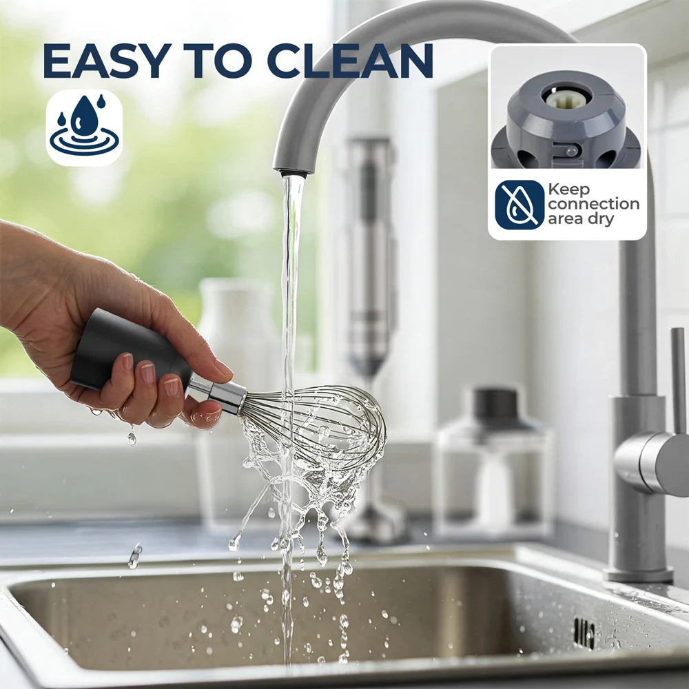 Batidora de inmersión manual potente de 1000W 4 en 1, batidora de alimentos con varilla de acero inoxidable, vaso mezclador de 700ml, procesador de 500ml, batidor