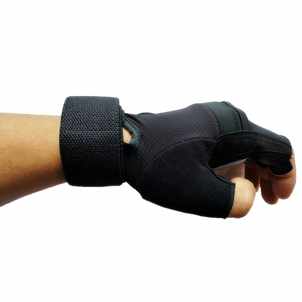 Guantes de Fitness levantamiento de pesas mancuernas culturismo Crossfit Pull Ups entrenamiento guantes de gimnasio para hombre