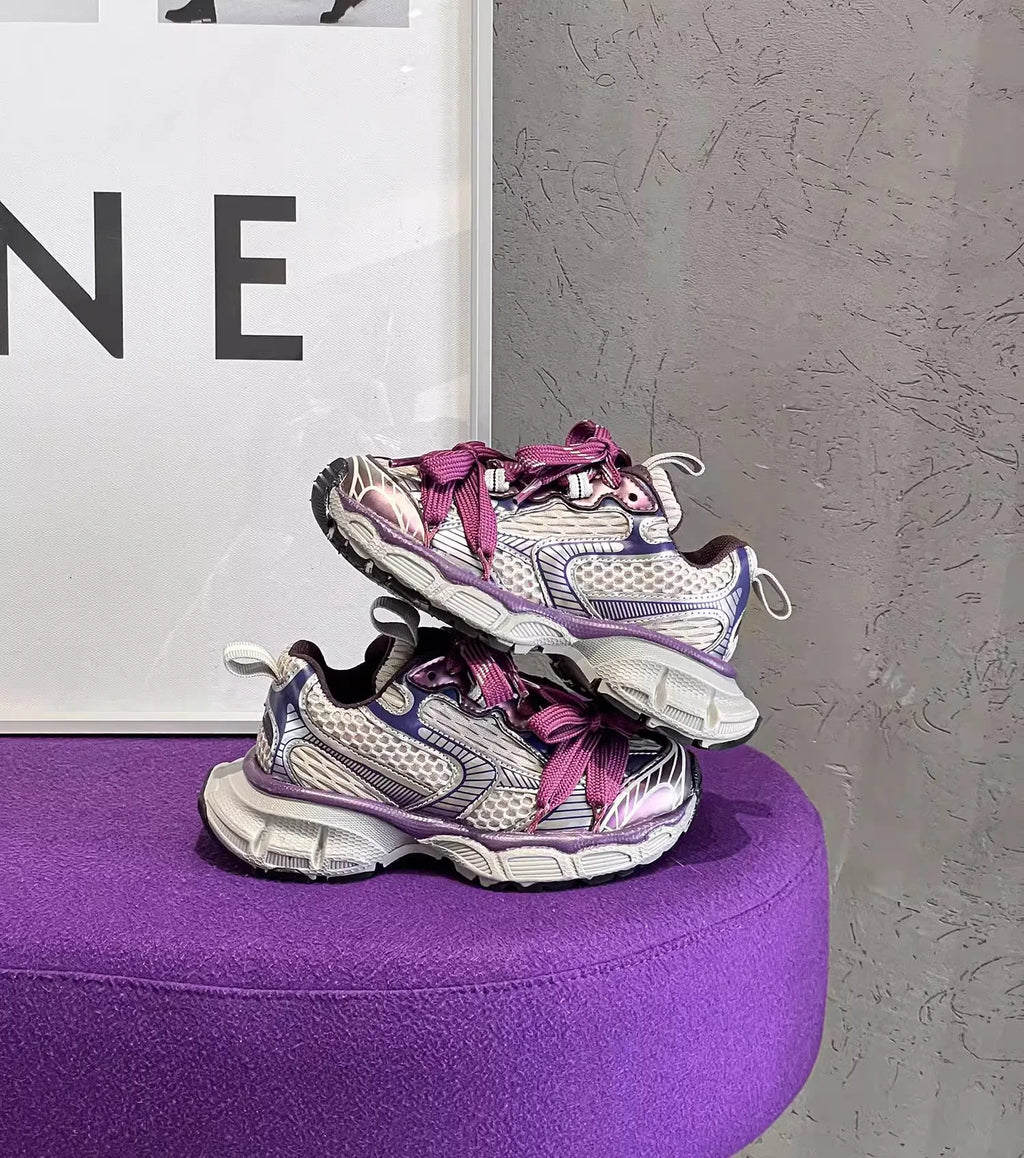 Zapatillas de deporte para niños gruesas 2025, nuevos zapatos de baloncesto para niñas, zapatos deportivos informales versátiles a la moda para niños para la escuela, transpirables