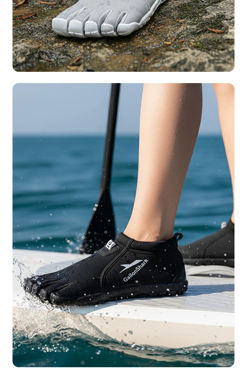 Zapatos de Neopreno de Cinco Dedos, Zapatillas de Agua Descalzas para Buceo, Voleibol de Playa y Caminatas en Arrecifes Costeros