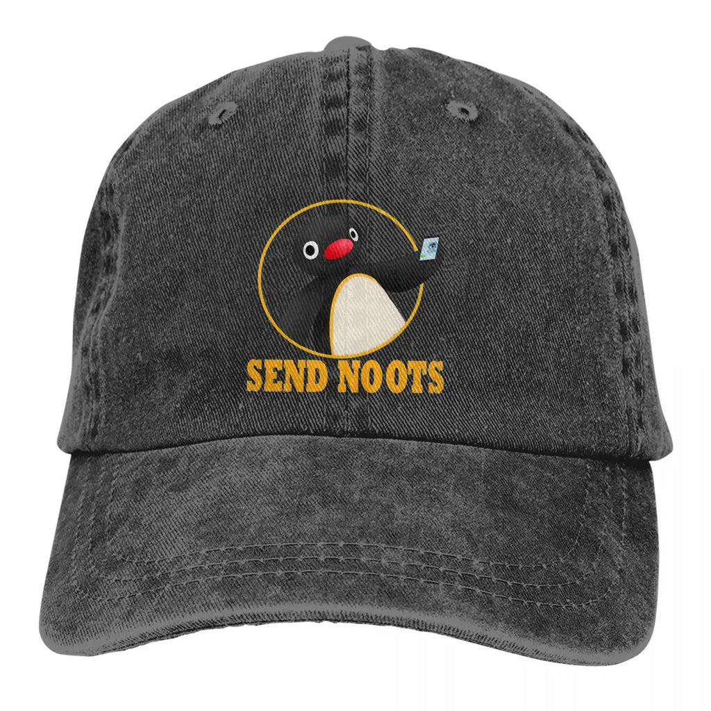 Gorra de verano con visera, sombrero de vaquero con visera, Hip Hop, Pingu Pinga Penguin TV