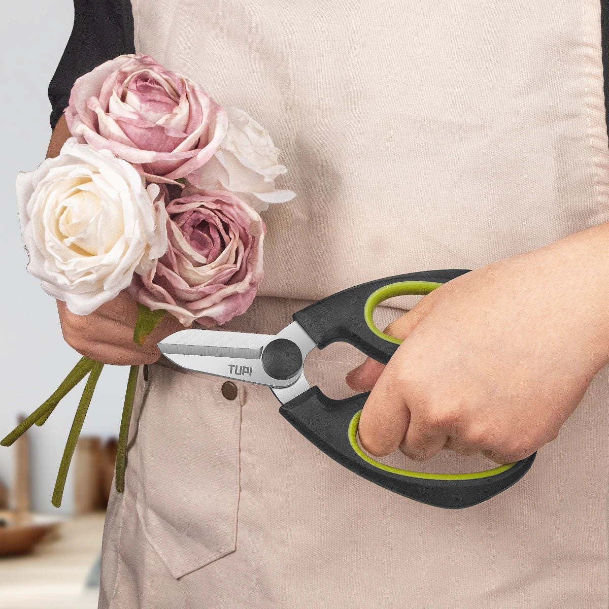 Tijeras de jardinería, tijeras de podar, tijeras de floristería para plantas y flores, hoja de acero inoxidable, herramienta de corte de injerto para jardín