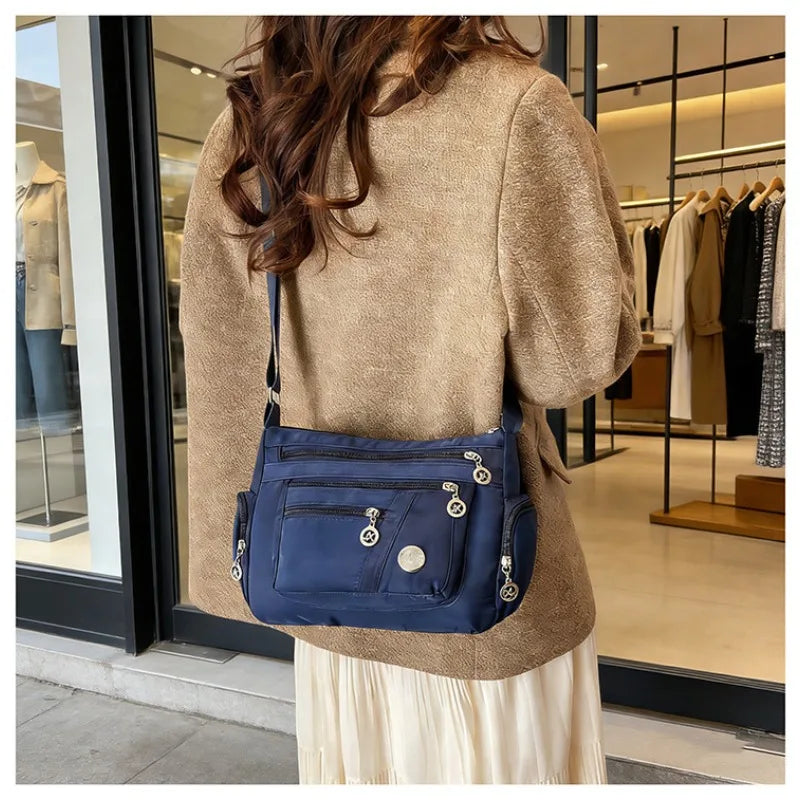 Bolso de mujer, bolso bandolera, bolso cuadrado pequeño de moda, mochila pequeña con múltiples compartimentos, bolso de hombro pequeño, bolso de mujer