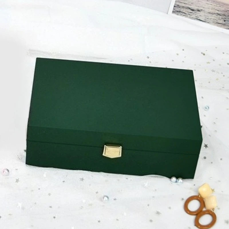 Caja de almacenamiento de joyería creativa, cajas de joyería de escritorio de madera, collar, pulsera, pendientes, organizador, relojes para mujer, caja de almacenamiento de anillos