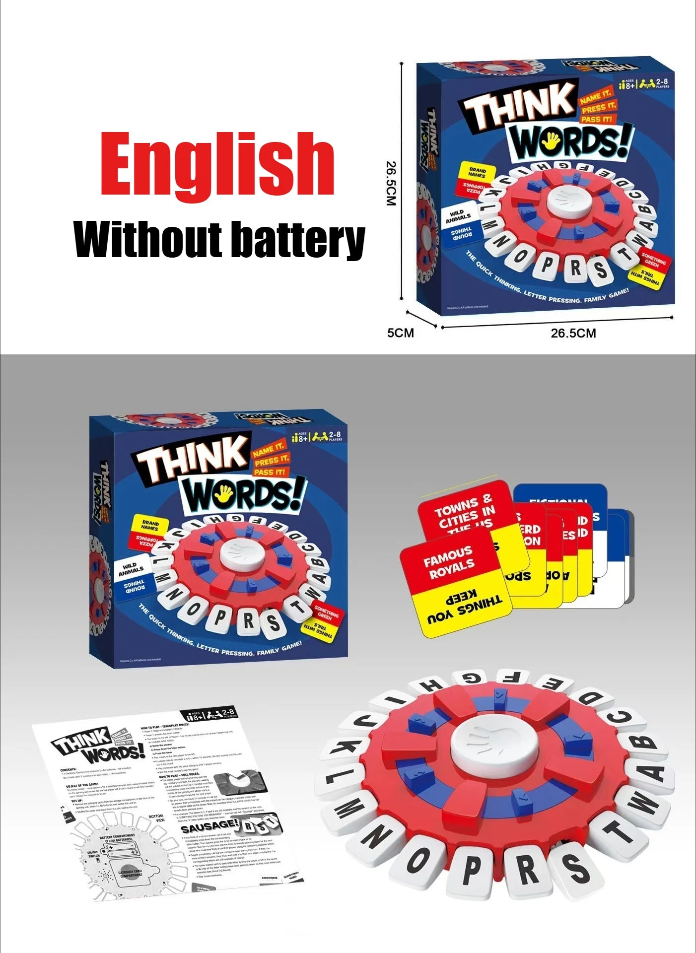 Juego Basta español, juguetes De cartas De reunión familiar De ritmo rápido para adultos y niños, aprendizaje De letras, Lengua española, Juegos De Mesas