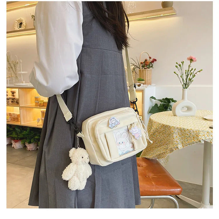 Nuevo Bolso Kawaii para niñas, novedad de 2024, Bolso transparente JK, Bolso cruzado pequeño para mujeres, bolsos y Bolsos de hombro, Bolso Itabag