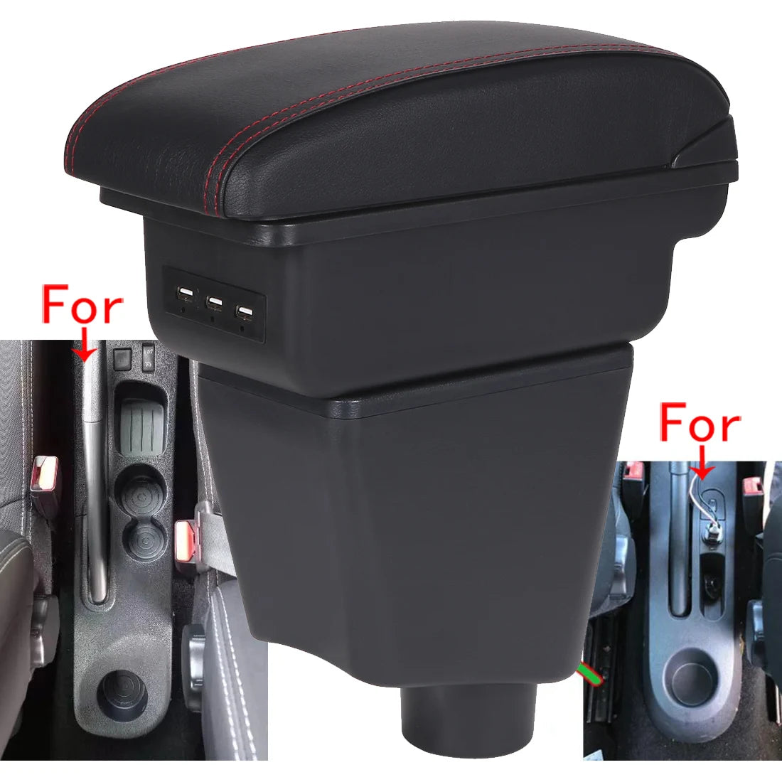 Reposabrazos para Renault Clio 4, reposabrazos Captur para Renault Clio 3 III IV, caja de almacenamiento de accesorios, piezas de reequipamiento Interior dedicado