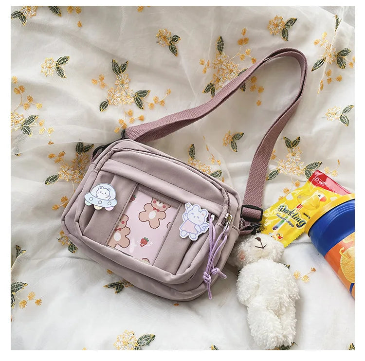 Nuevo Bolso Kawaii para niñas, novedad de 2024, Bolso transparente JK, Bolso cruzado pequeño para mujeres, bolsos y Bolsos de hombro, Bolso Itabag