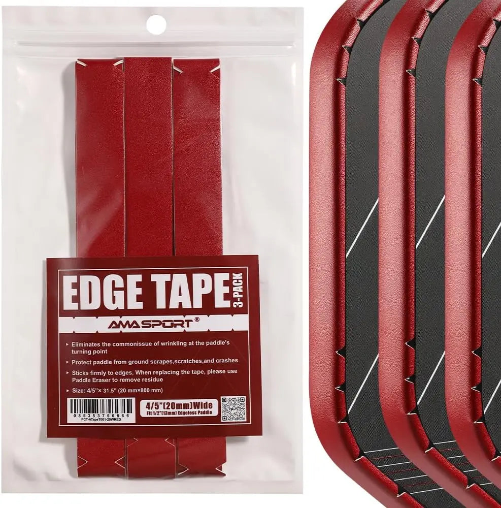 Cinta protectora de borde de Pickleball para Pickleball Padel de 13mm/16mm/19mm-nueva cinta protectora de borde de raqueta Borgoña de Color
