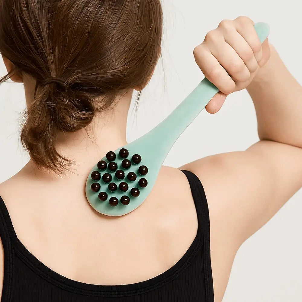 Palo de masaje meridiano multifuncional, martillo de masaje de diseño portátil de 48cm de longitud, tocando puntos de acupuntura, artemisa hecha a mano