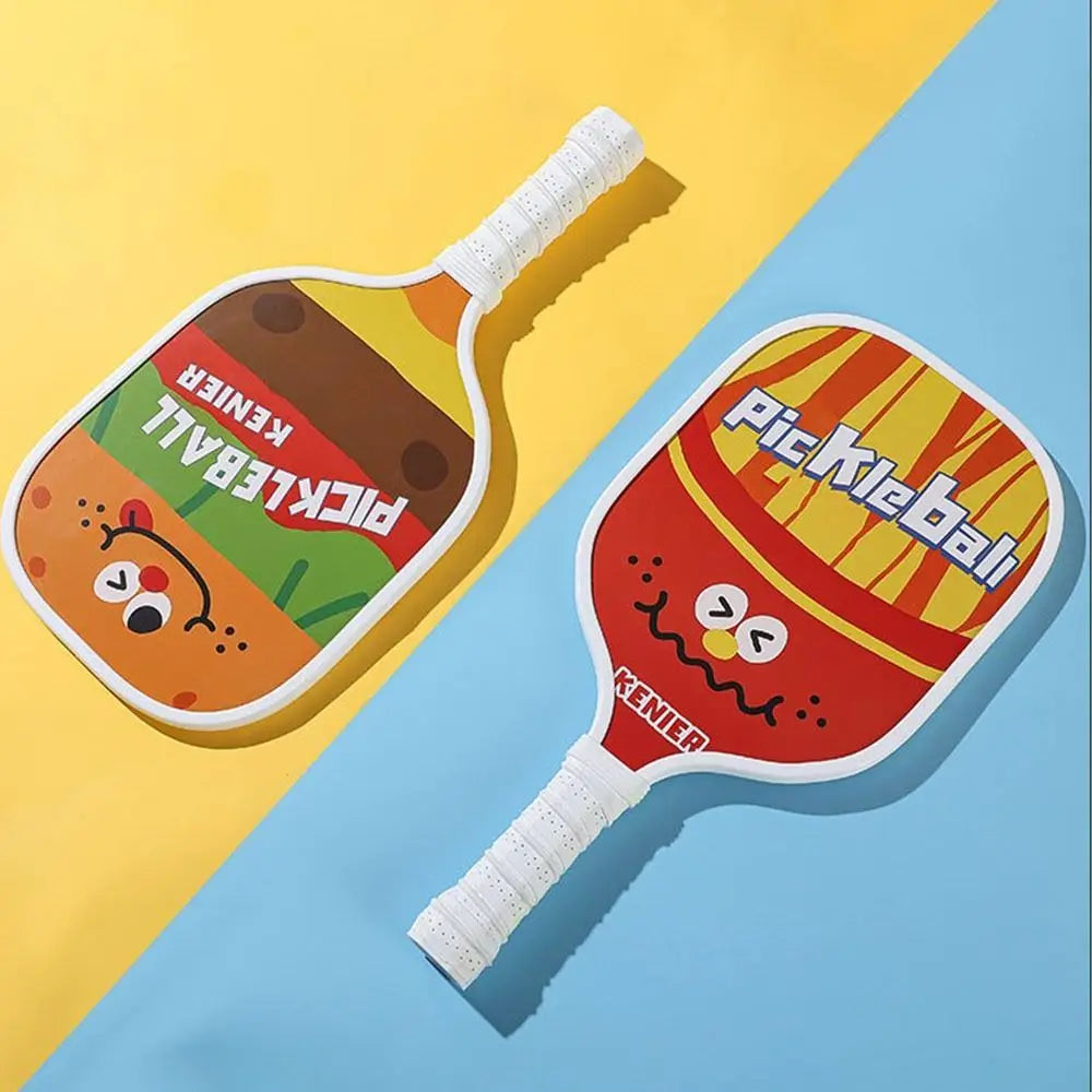 Juego de 2 paletas de Pickleball, 4 bolas, agarre antideslizante, superficie de fibra de vidrio