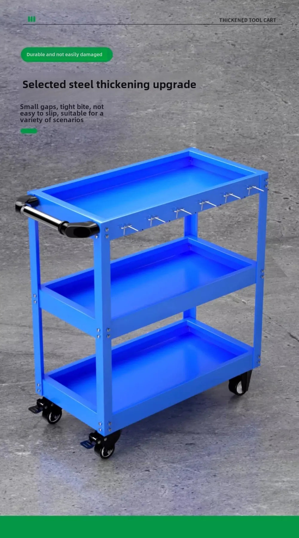 BaoLian-carro de herramientas de taller mecánico, carrito de herramientas con ruedas de freno, caja de herramientas, organizador de gabinete, soporte, estantes de banco de trabajo de garaje