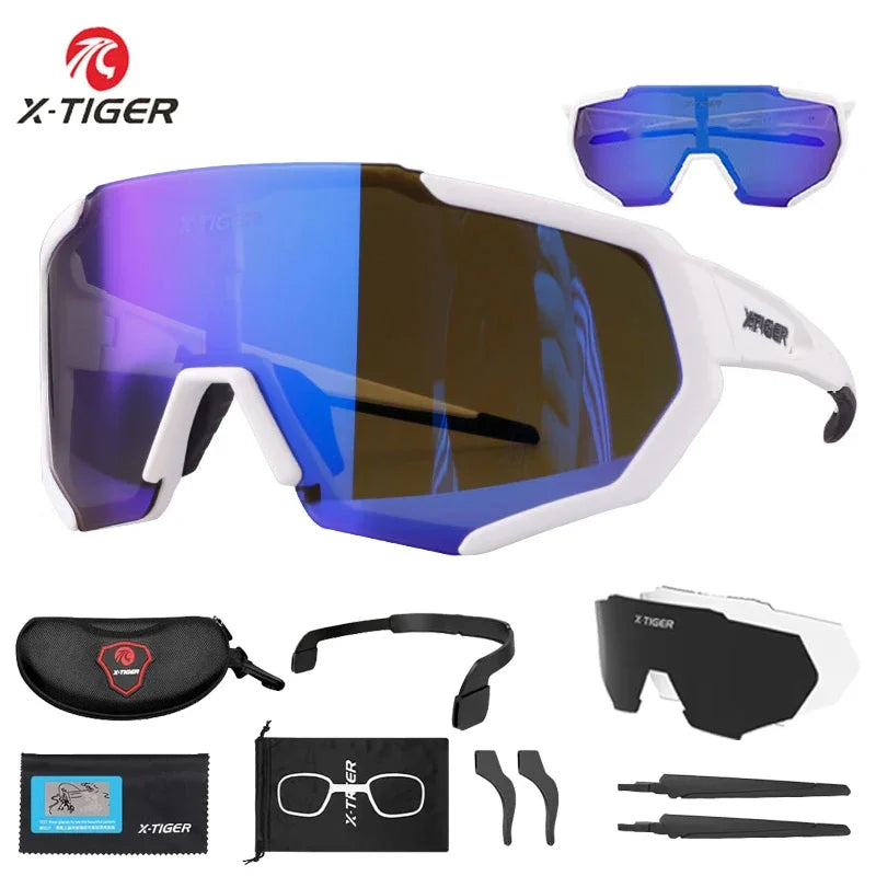 Gafas de sol polarizadas para Ciclismo de montaña para hombre y mujer, lentes de sol de X-TIGER, para carreras