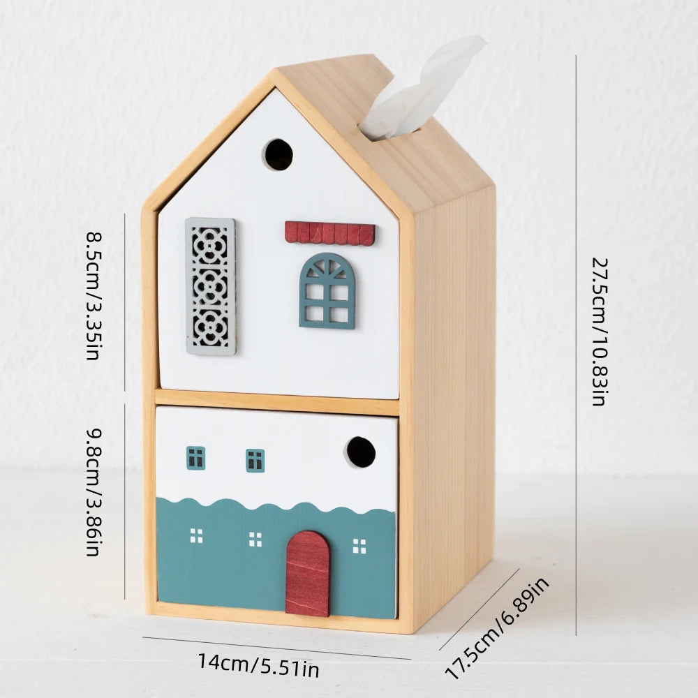 Caja de almacenamiento de madera, organizador de cajones de escritorio para casa, portalápices de gran capacidad, soporte de papelería para brochas de maquillaje, decoración para el hogar y la Oficina